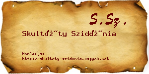 Skultéty Szidónia névjegykártya
